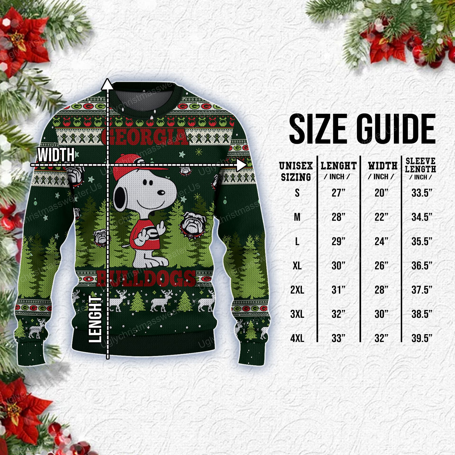 Georgia Bulldogs And Snoopy Ugly Sweater Black And Vibrant Green 7 Uglychristmassweater.us 2023