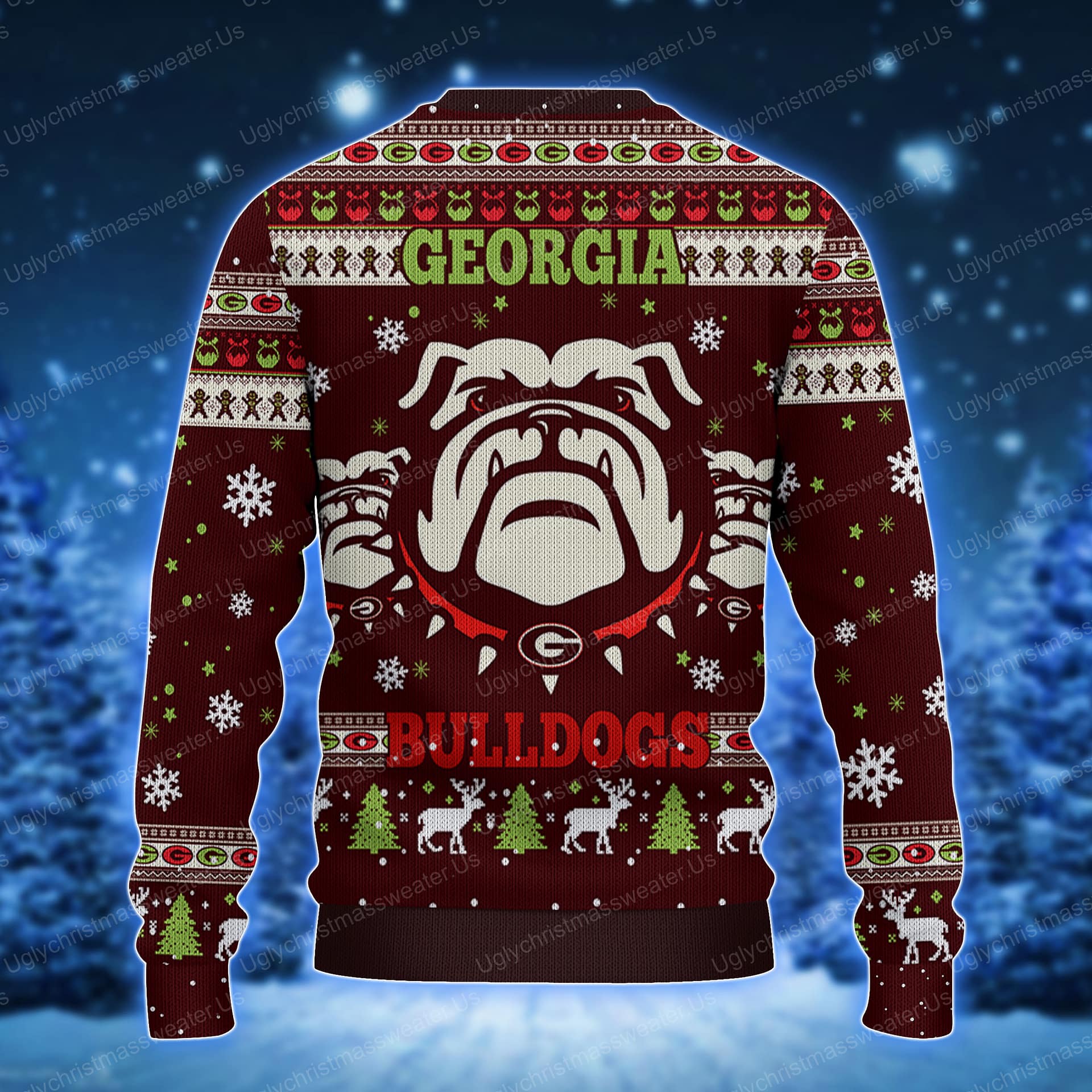 Pride Georgia Bulldogs Ugly Christmas Sweater Crimson Red And White 2 Uglychristmassweater.us 2023