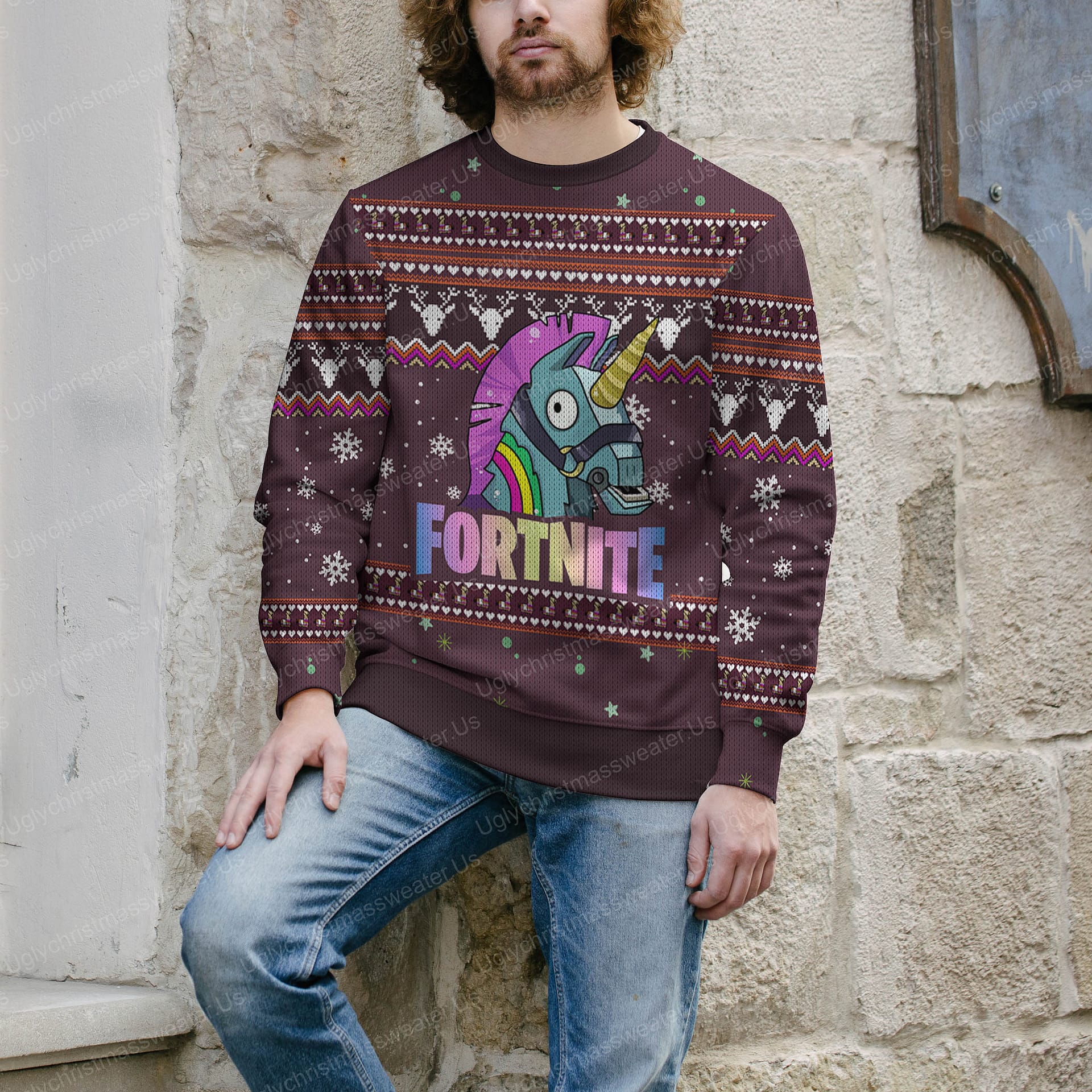 Unicorn Fortnite Clothes Ugly Christmas Sweater 4 Uglychristmassweater.us 2023