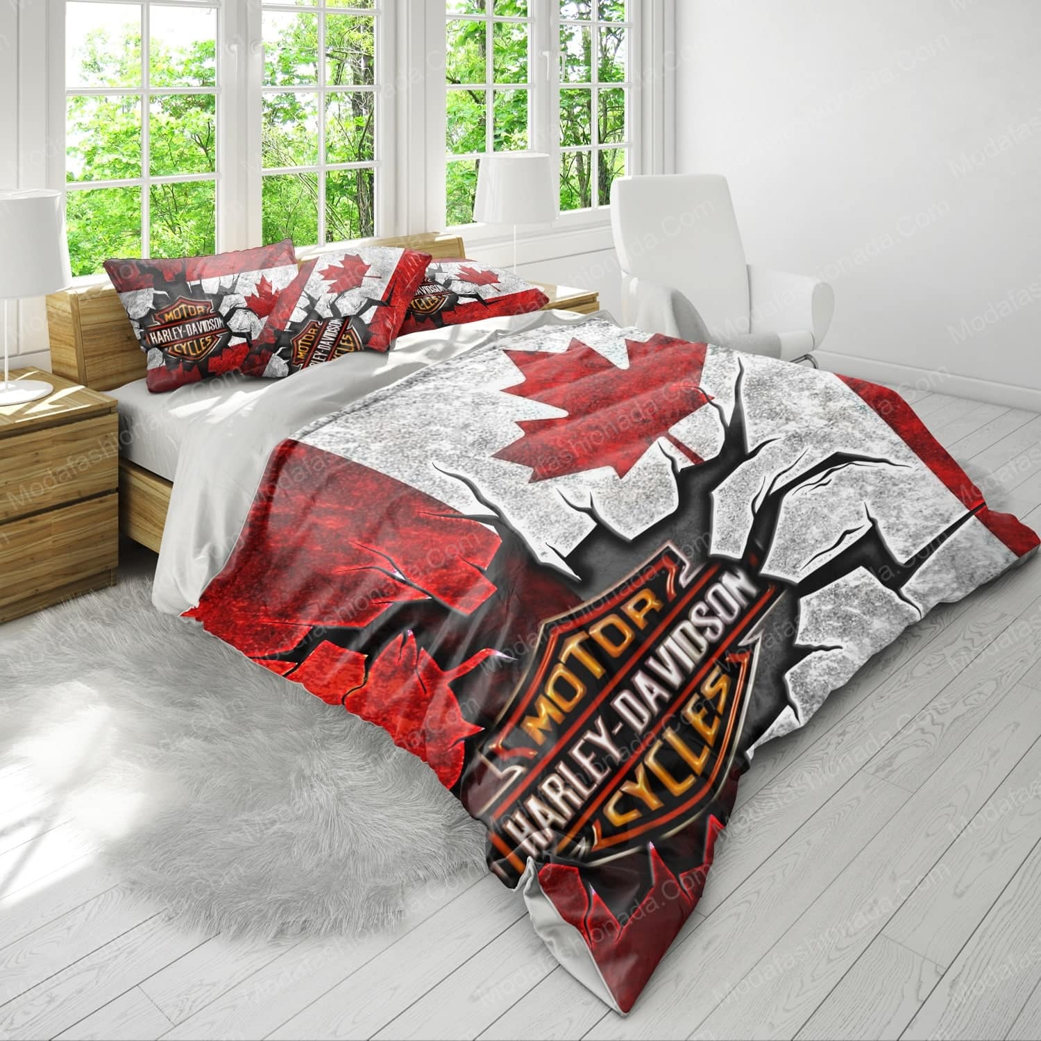 Harley Davidson Canada Flag Bed Sets Bedding Sets - Modafashionada.Com Harley Davidson Canada Flag Bed Sets Bedding Sets - Modafashionada.Com