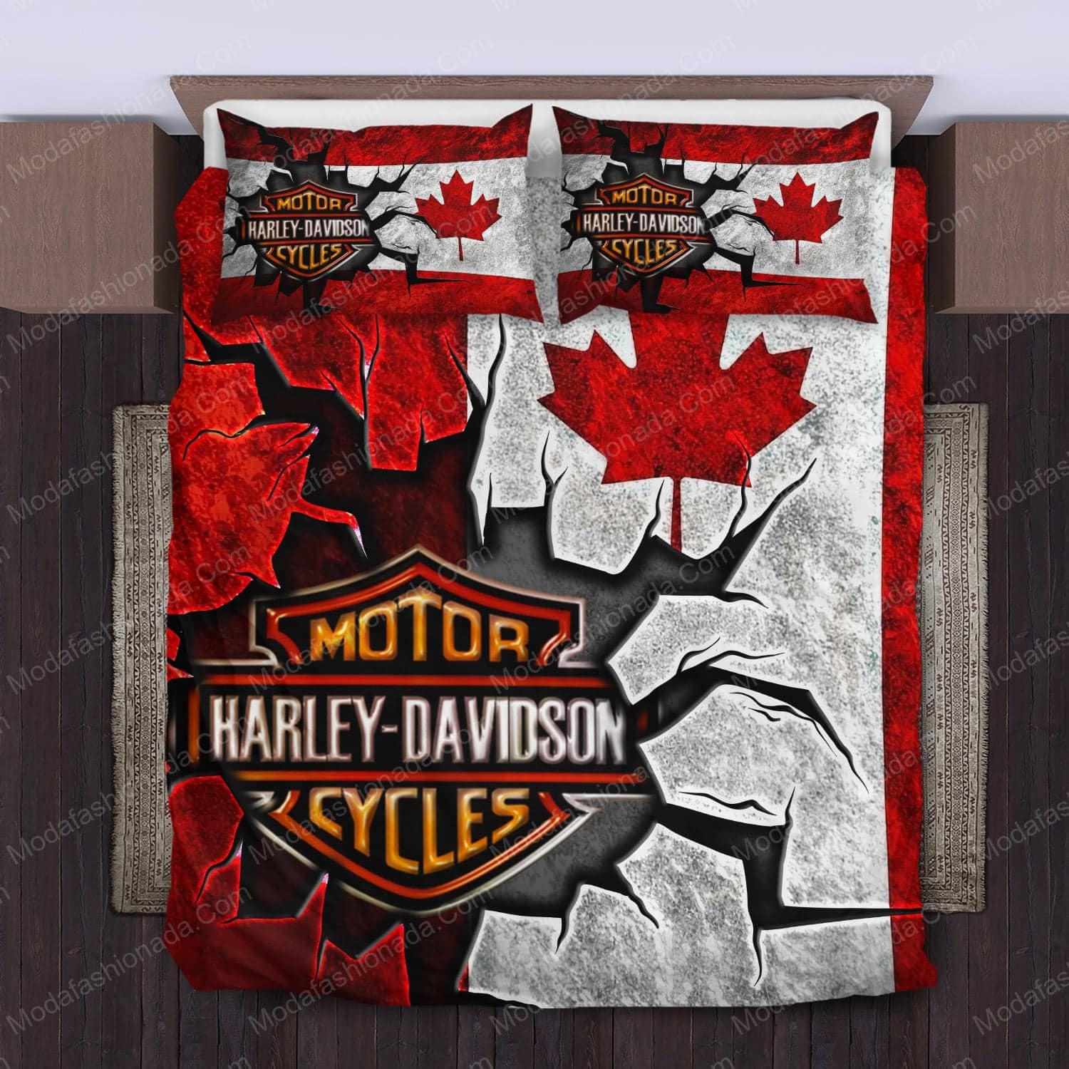 Harley Davidson Canada Flag Bed Sets Bedding Sets - Modafashionada.Com Harley Davidson Canada Flag Bed Sets Bedding Sets - Modafashionada.Com