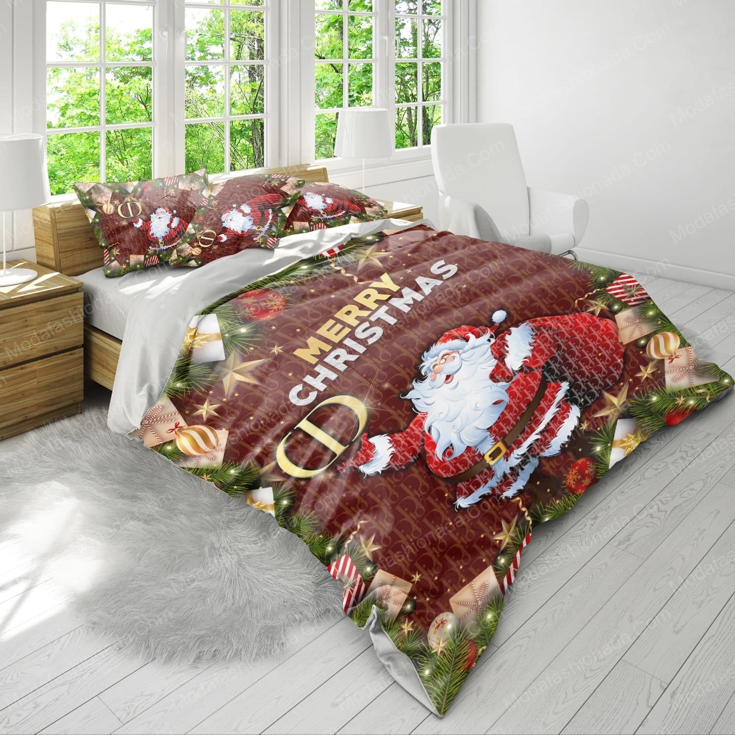 Santa Claus Dior Merry Christmas Bed Sets Bedding Sets - Modafashionada.Com Santa Claus Dior Merry Christmas Bed Sets Bedding Sets - Modafashionada.Com
