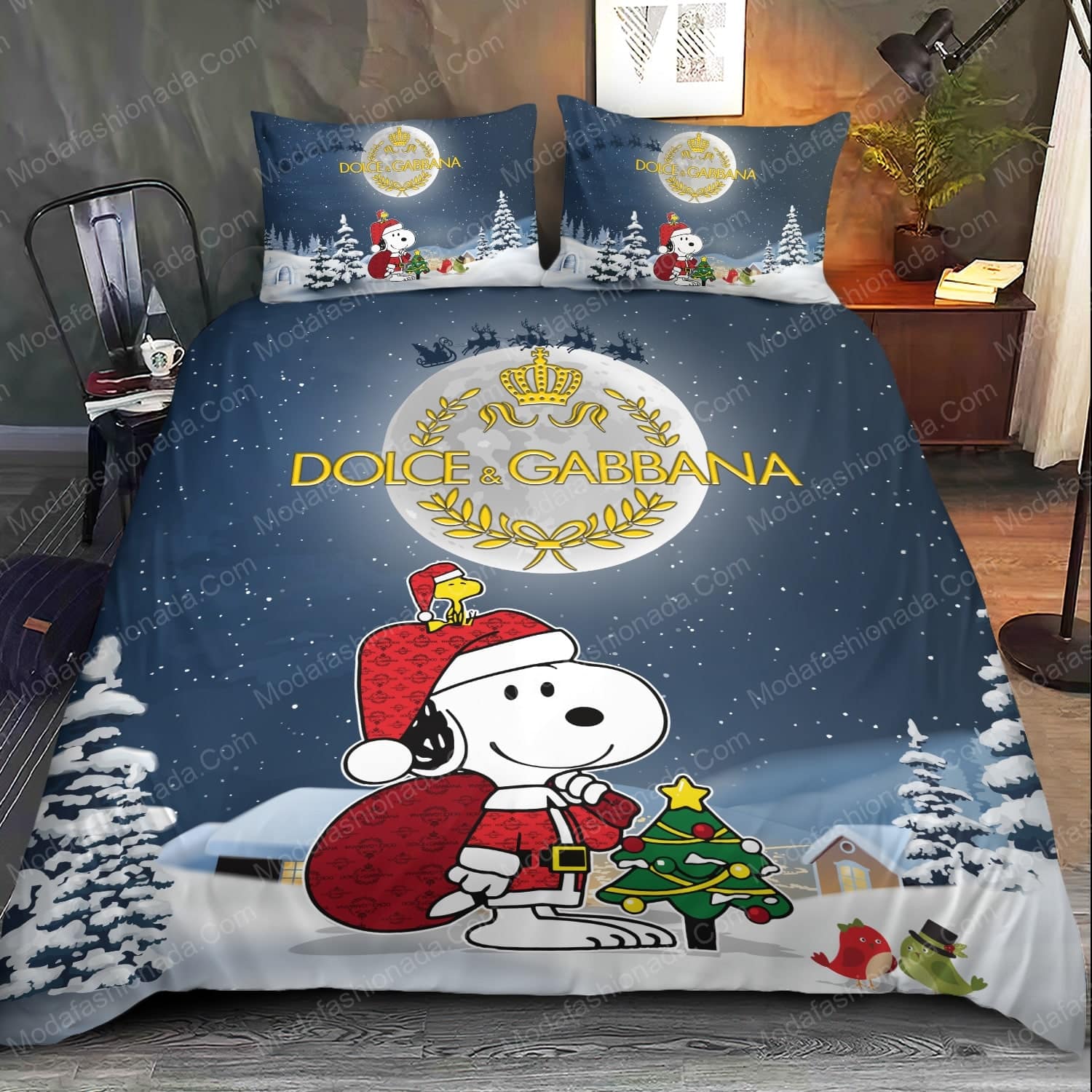 Snoopy Dog Dolce & Gabbana Merry Christmas Bed Sets Bedding Sets - Modafashionada.Com Snoopy Dog Dolce & Gabbana Merry Christmas Bed Sets Bedding Sets - Modafashionada.Com