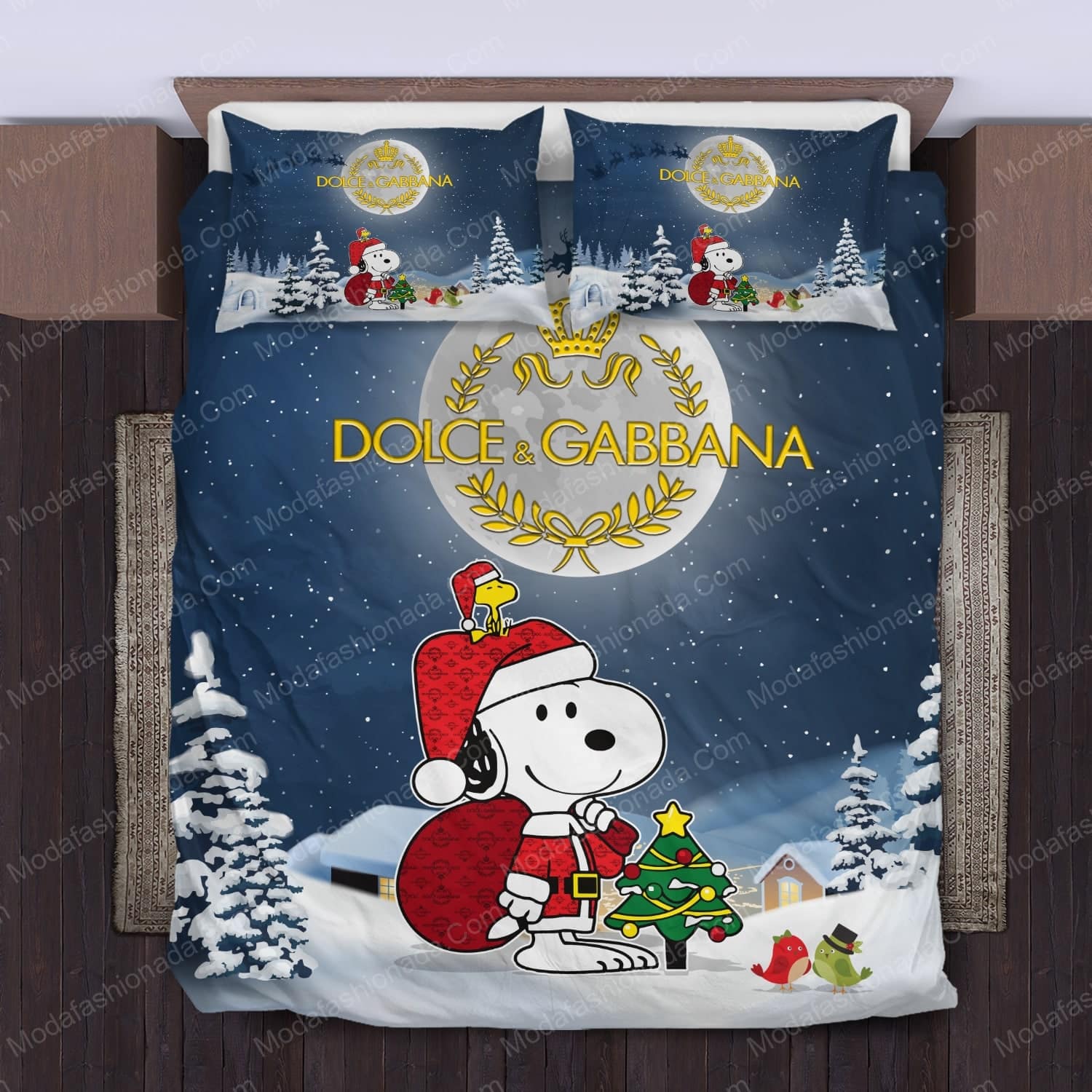 Snoopy Dog Dolce & Gabbana Merry Christmas Bed Sets Bedding Sets - Modafashionada.Com Snoopy Dog Dolce & Gabbana Merry Christmas Bed Sets Bedding Sets - Modafashionada.Com