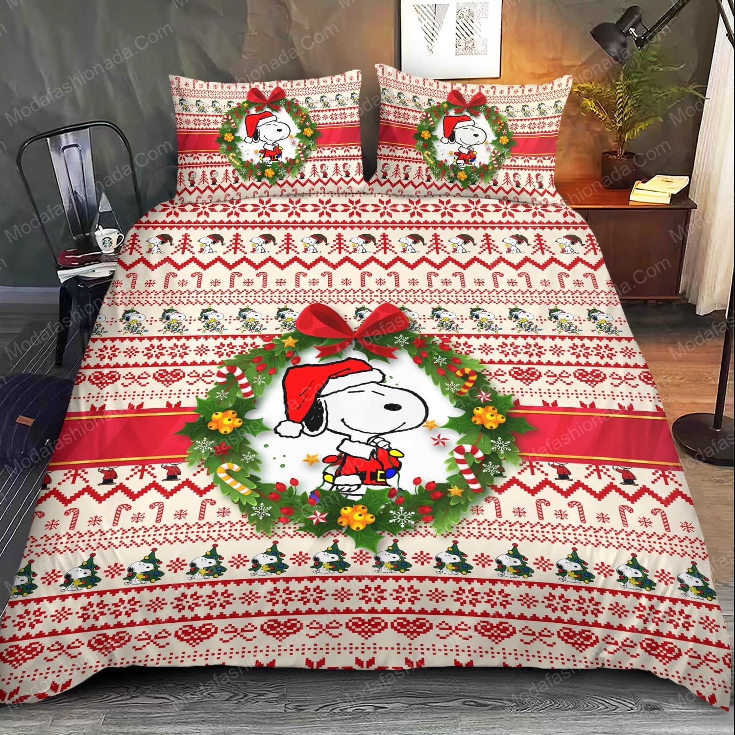 Snoopy Pattern Merry Christmas Bedding Sets - Modafashionada.Com Snoopy Pattern Merry Christmas Bedding Sets - Modafashionada.Com