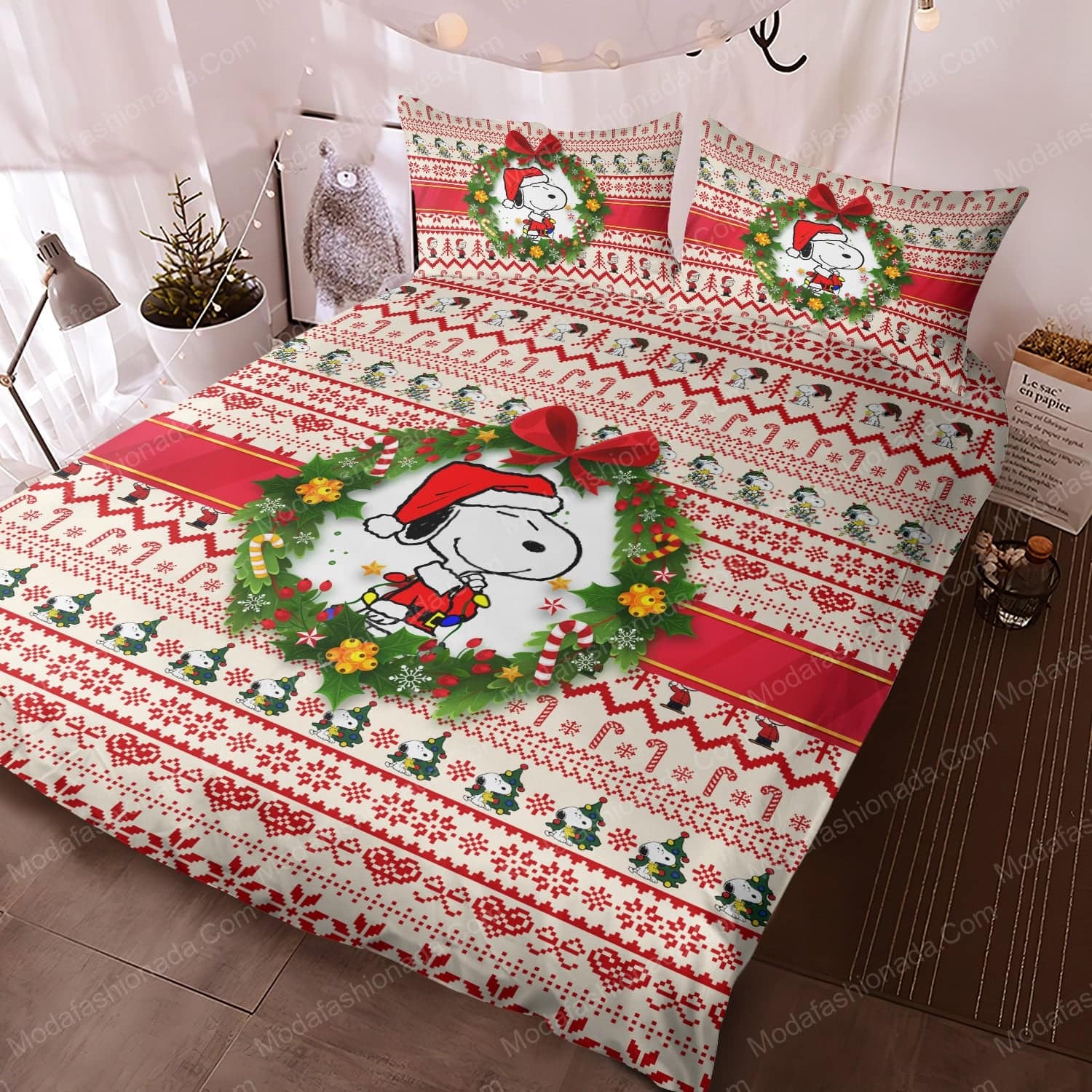 Snoopy Pattern Merry Christmas Bedding Sets - Modafashionada.Com Snoopy Pattern Merry Christmas Bedding Sets - Modafashionada.Com