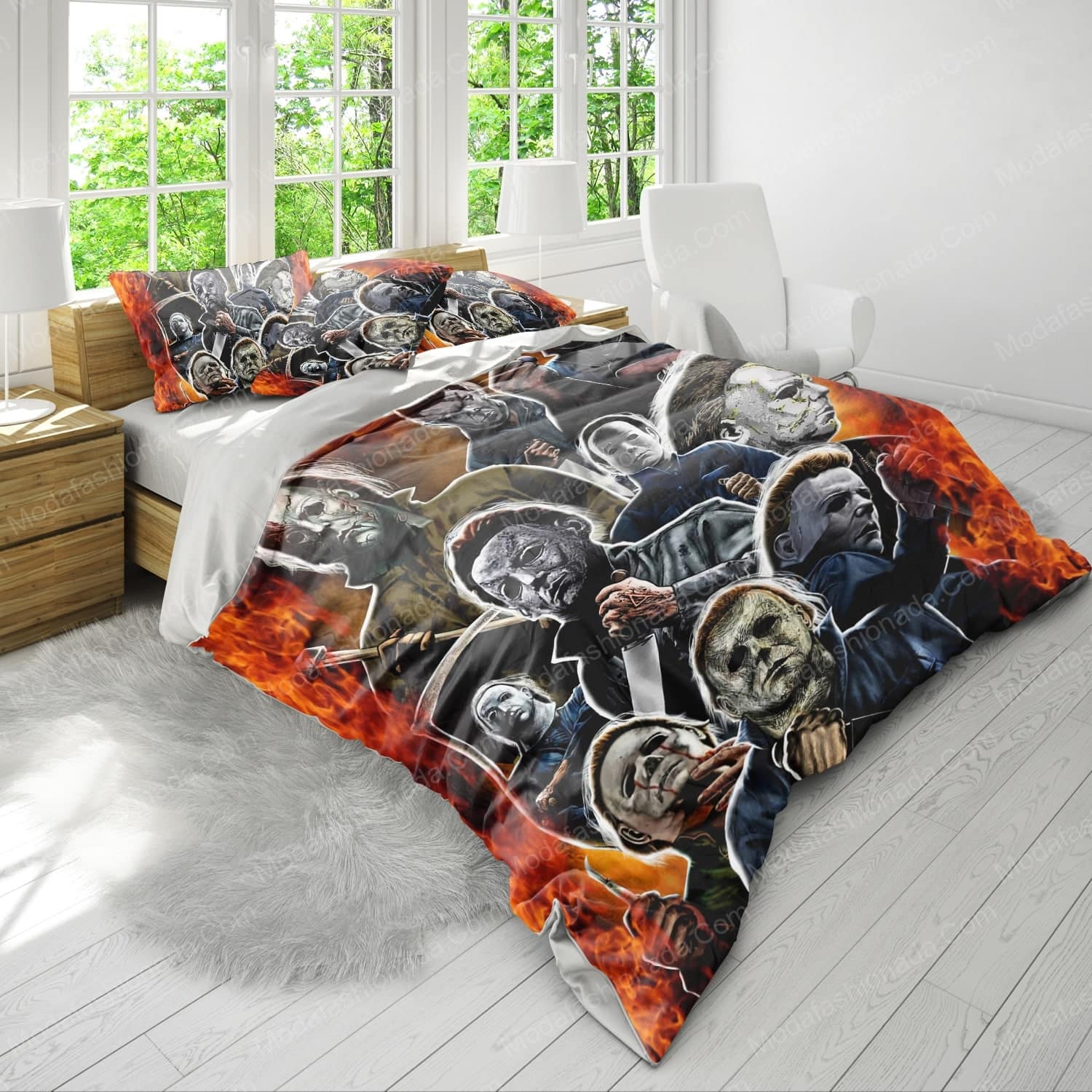 Michael Myers House of Horrors Halloween Bed Sets Bedding Sets - Modafashionada.Com