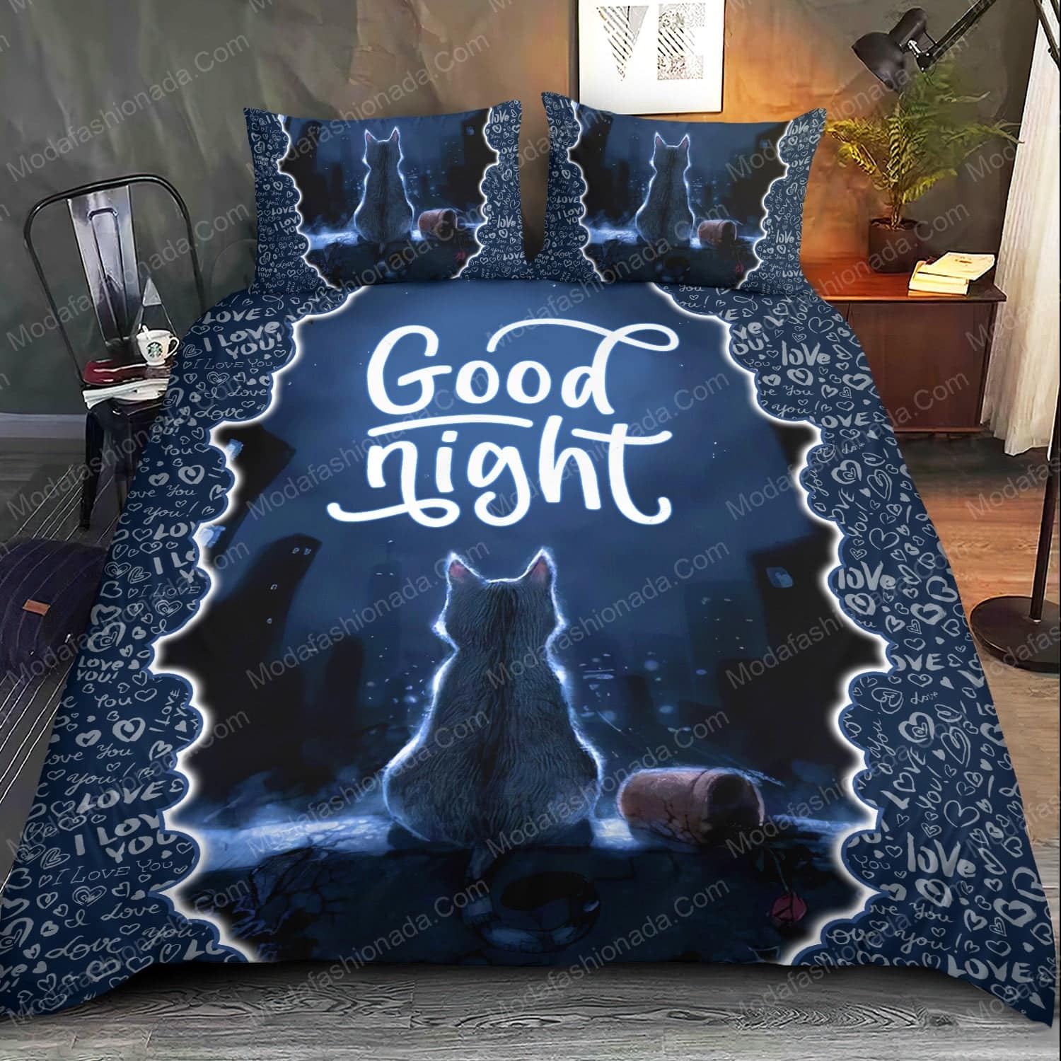Good Night Cat Bed Sets Bedding Sets - Modafashionada.Com Good Night Cat Bed Sets Bedding Sets - Modafashionada.Com