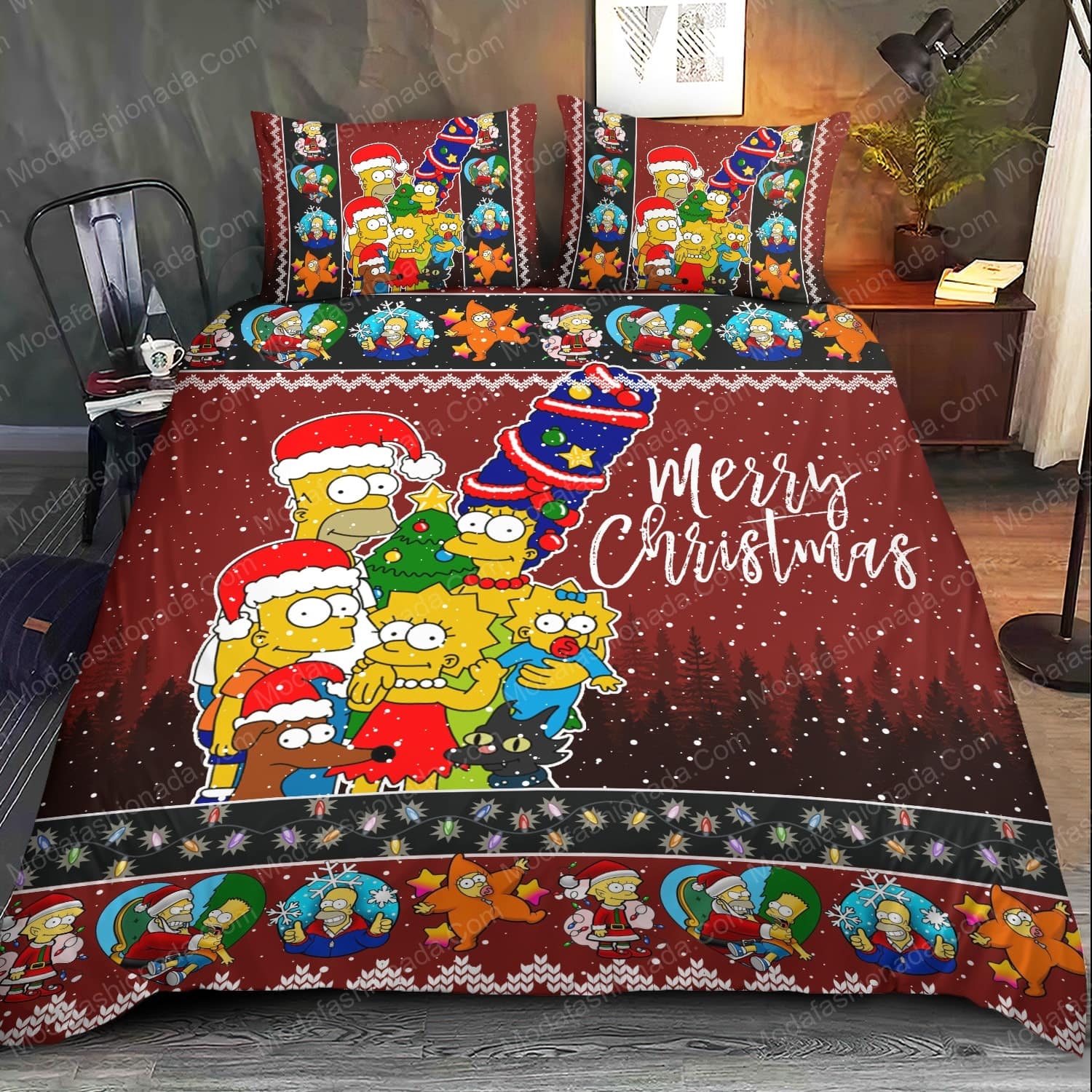 Simpsons Christmas Bedding Sets - Modafashionada.Com Simpsons Christmas Bedding Sets - Modafashionada.Com