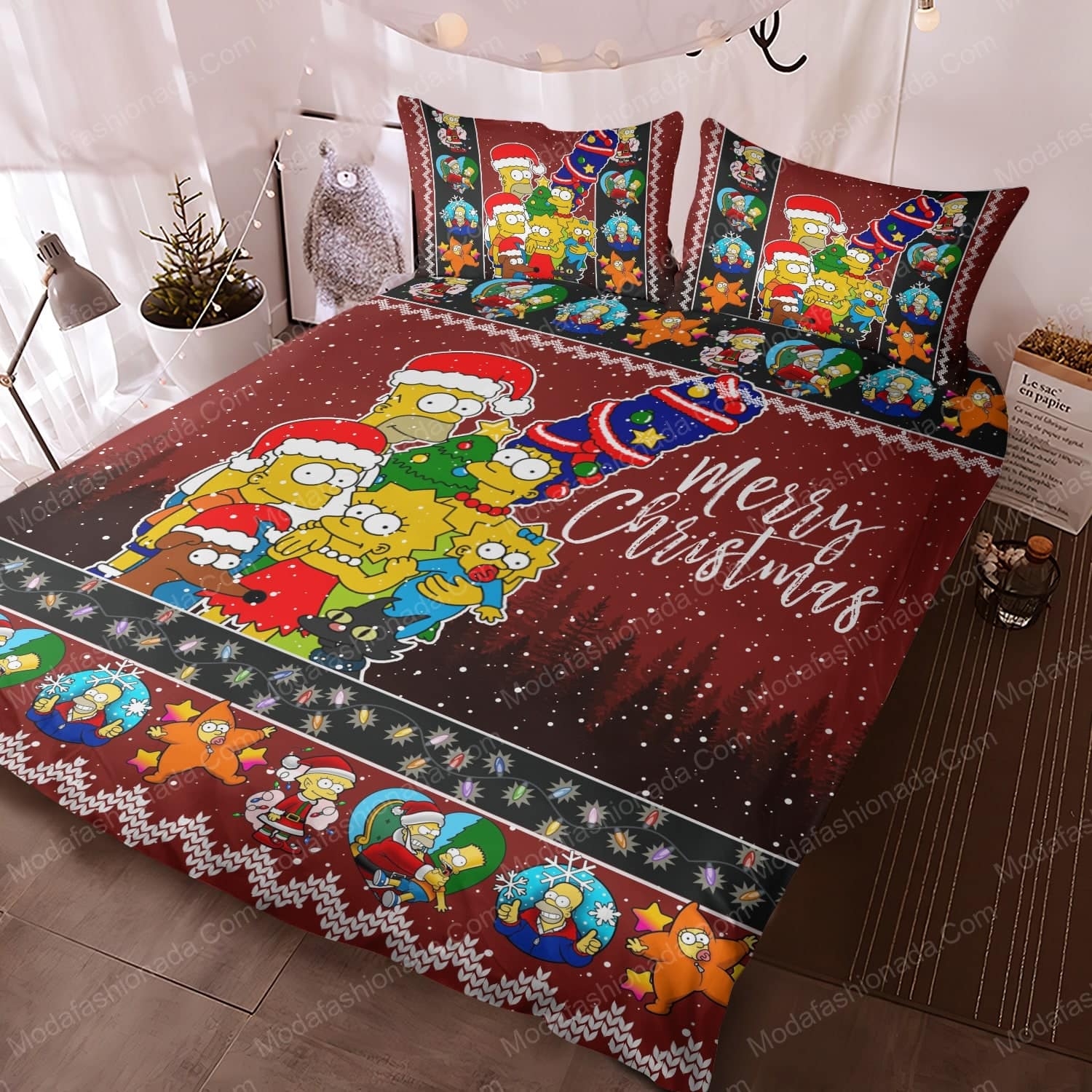 Simpsons Christmas Bedding Sets - Modafashionada.Com Simpsons Christmas Bedding Sets - Modafashionada.Com