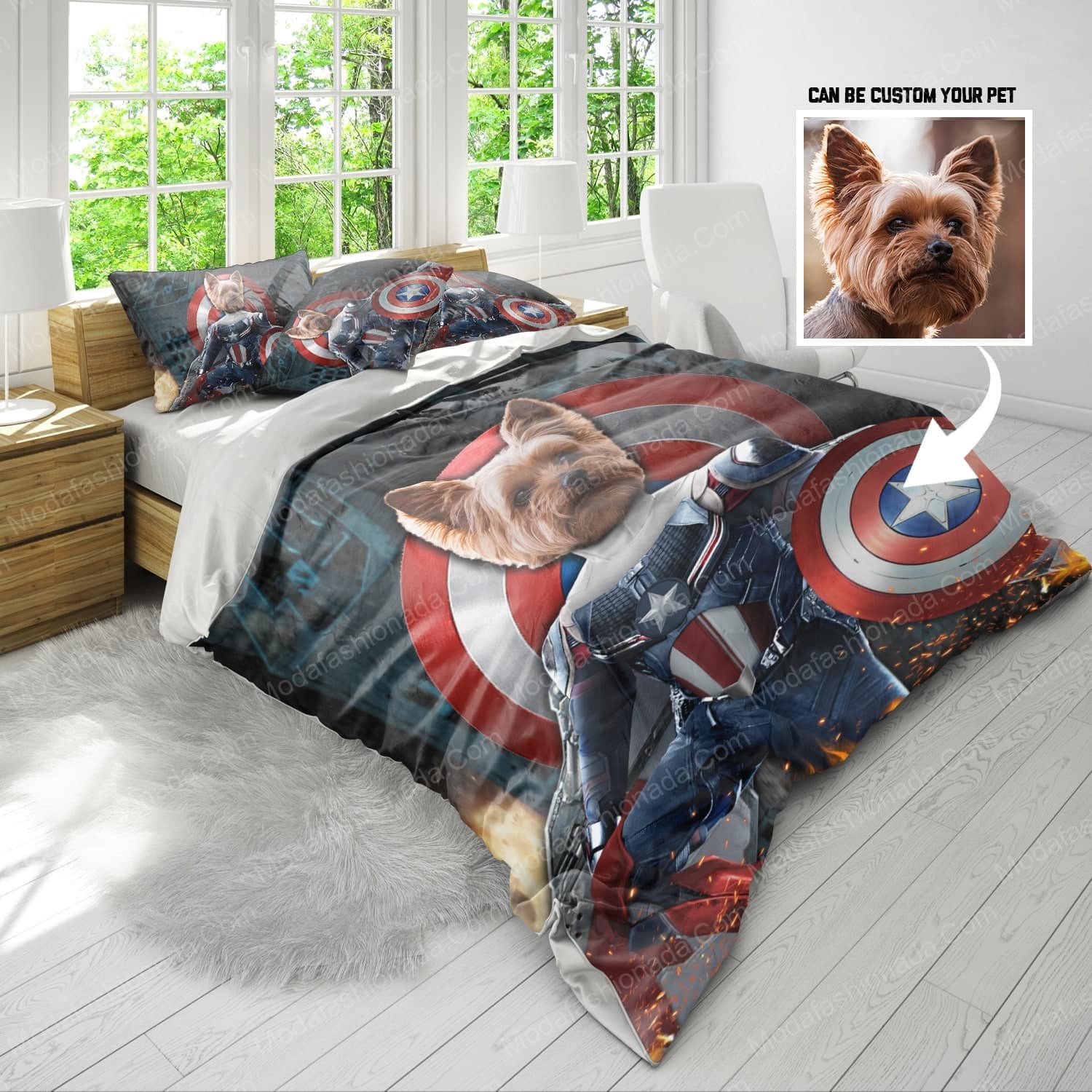 Dog Cosplay Photos Captain America Bedding Sets - Modafashionada.Com Dog Cosplay Photos Captain America Bedding Sets - Modafashionada.Com