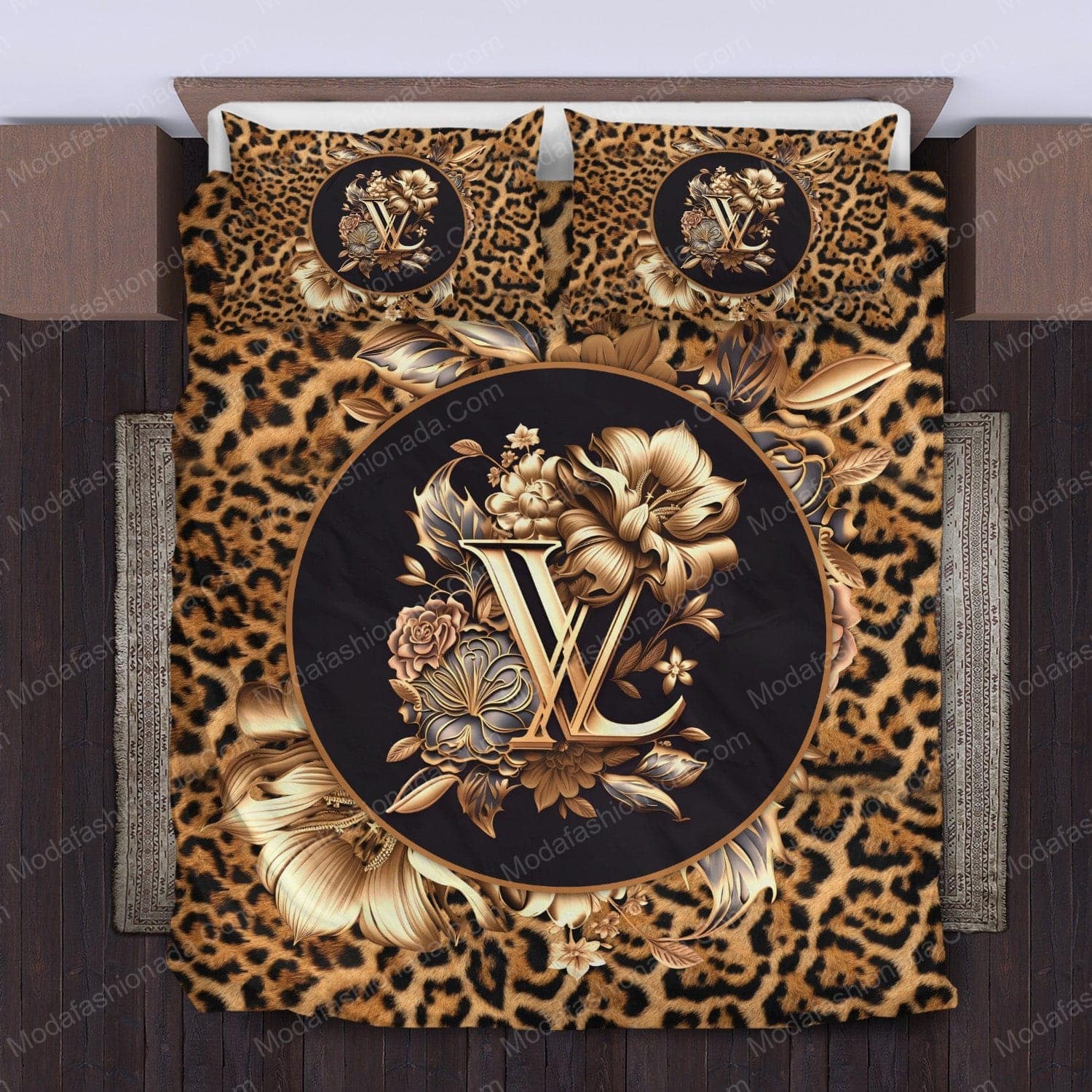 Flowers And Leopard Pattern Louis Vuitton Bed Set - Modafashionada.Com Flowers And Leopard Pattern Louis Vuitton Bed Set - Modafashionada.Com