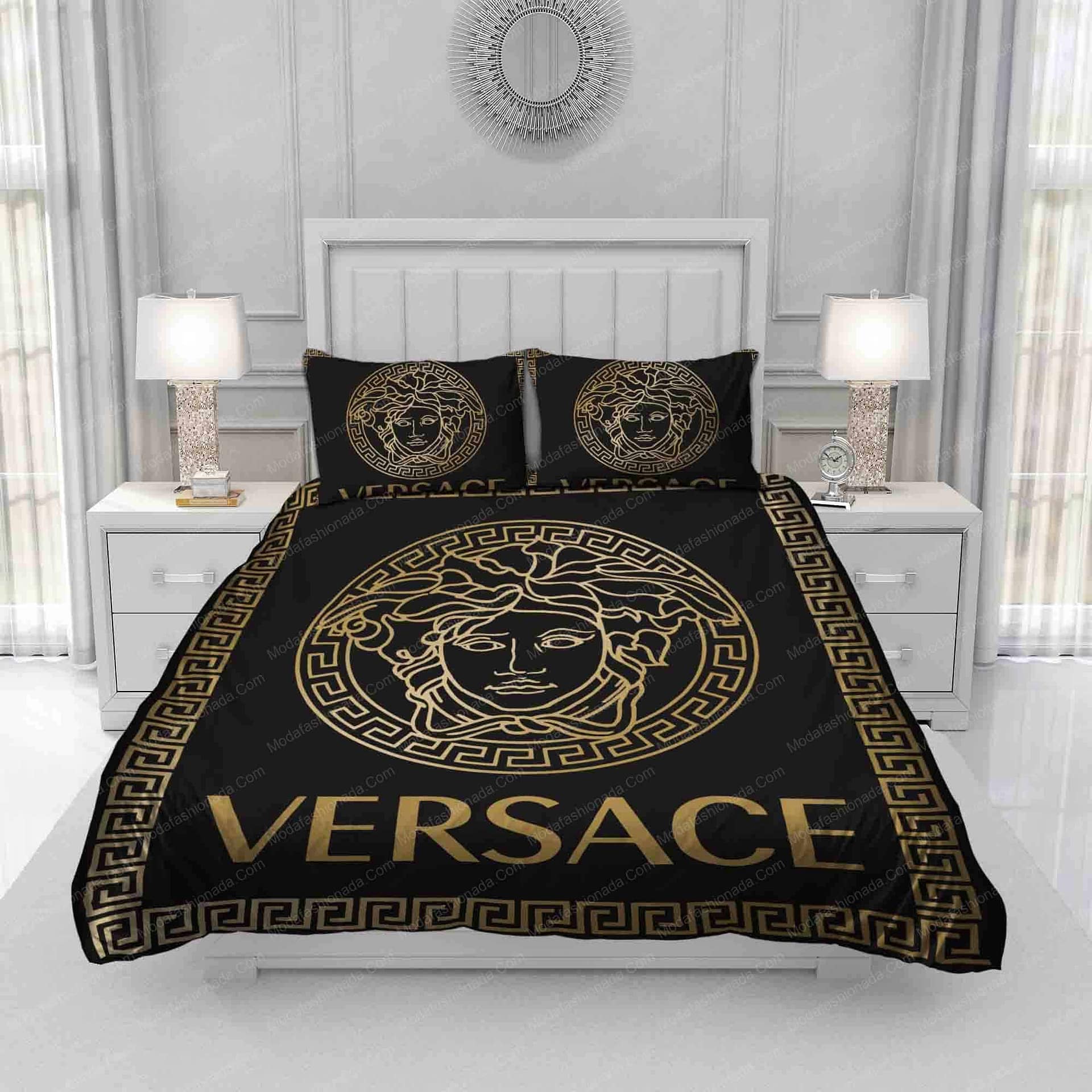Black And Gold Versace Brands 1 Bedding Set Black And Gold Versace Brands 1 Bedding Set