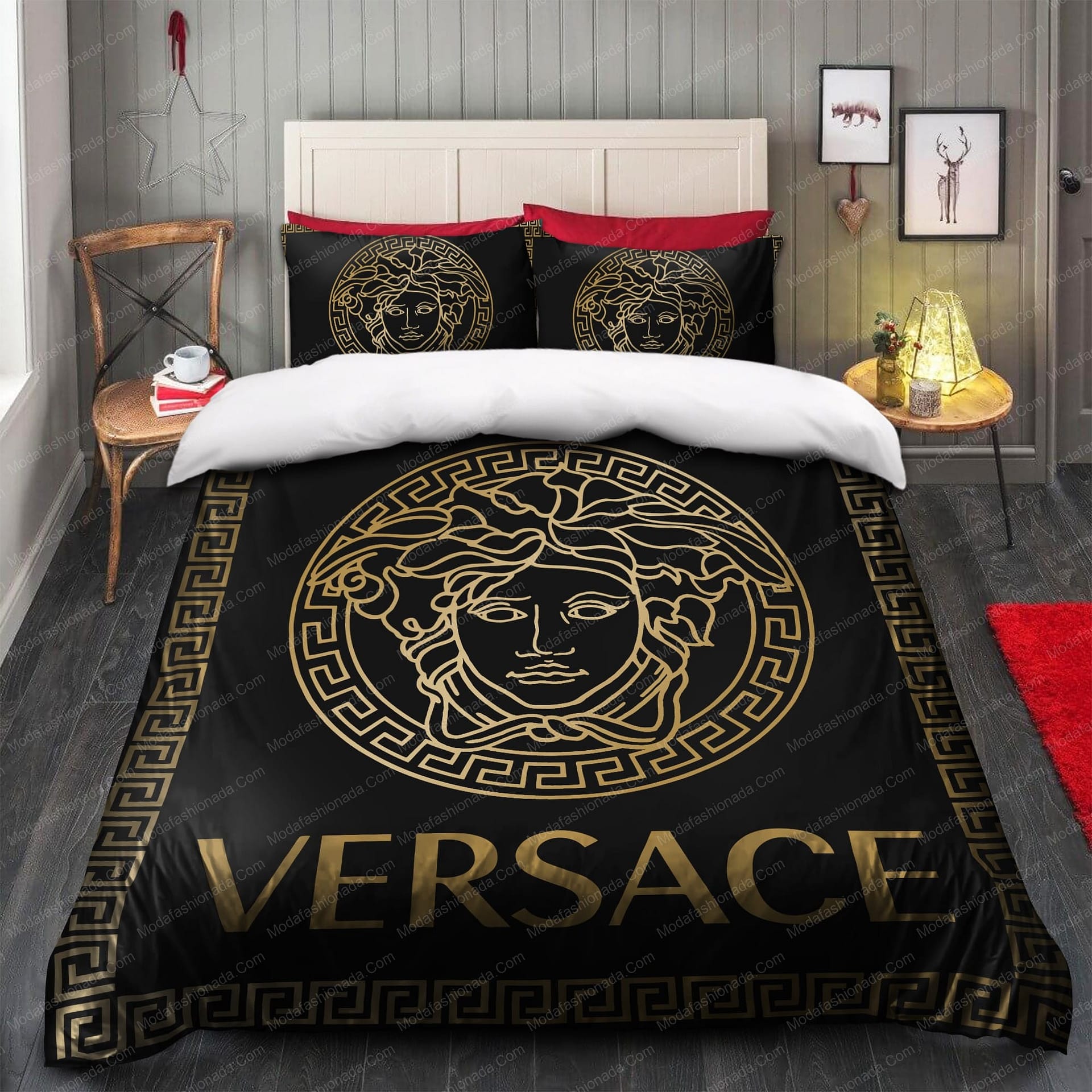 Black And Gold Versace Brands 1 Bedding Set Black And Gold Versace Brands 1 Bedding Set