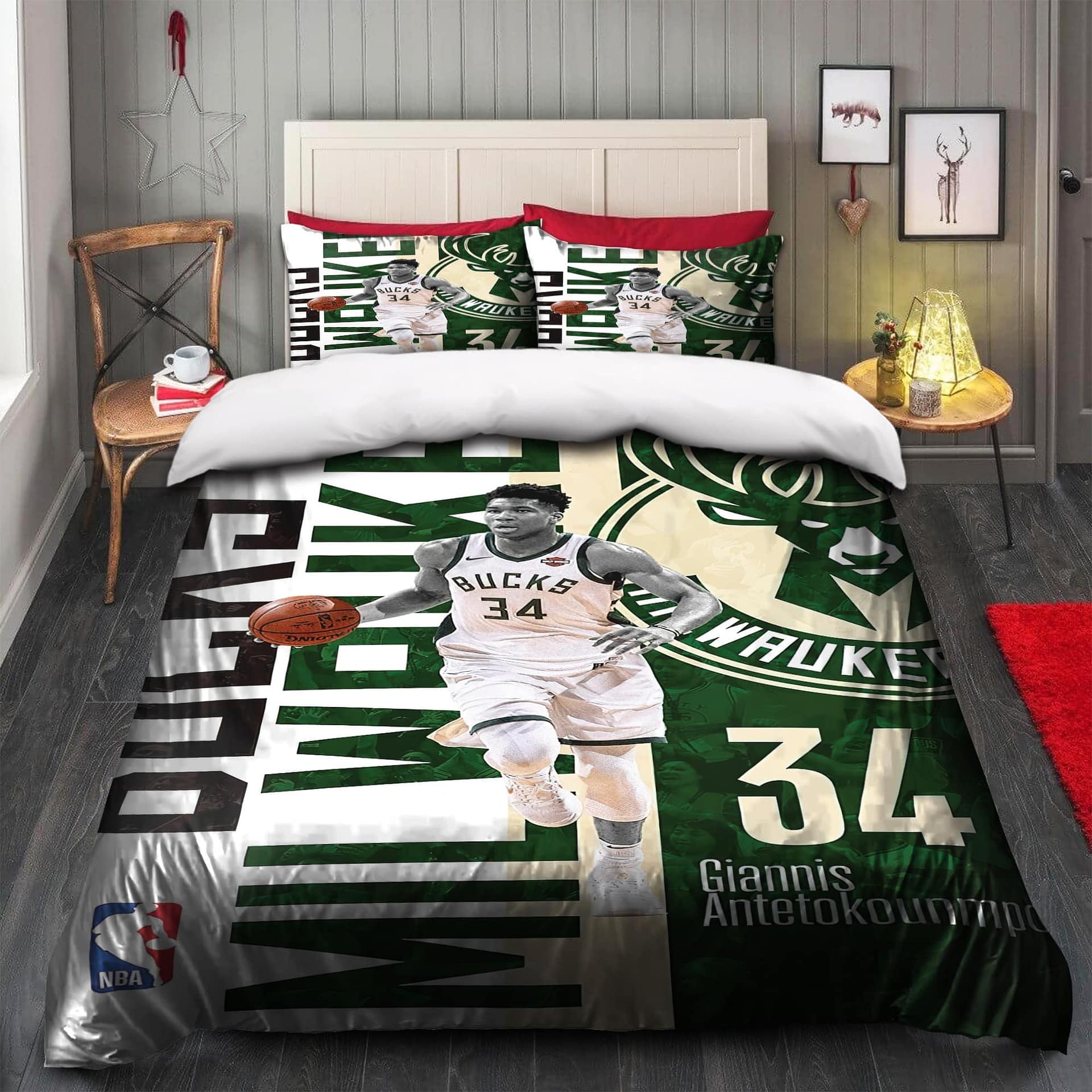Giannis Antetokounmpo Milwaukee Bucks NBA 16 Bedding Sets
