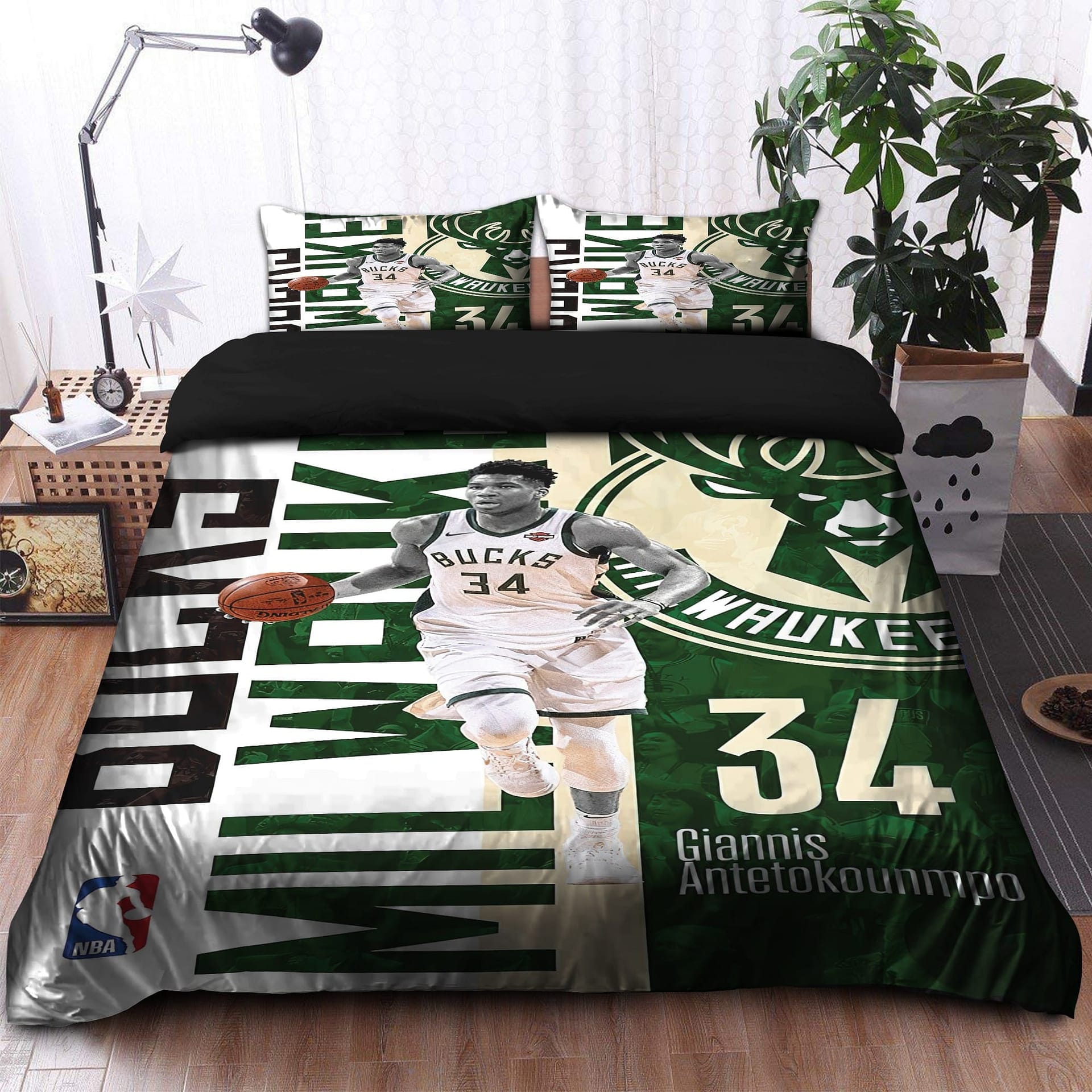 Giannis Antetokounmpo Milwaukee Bucks NBA 16 Bedding Sets