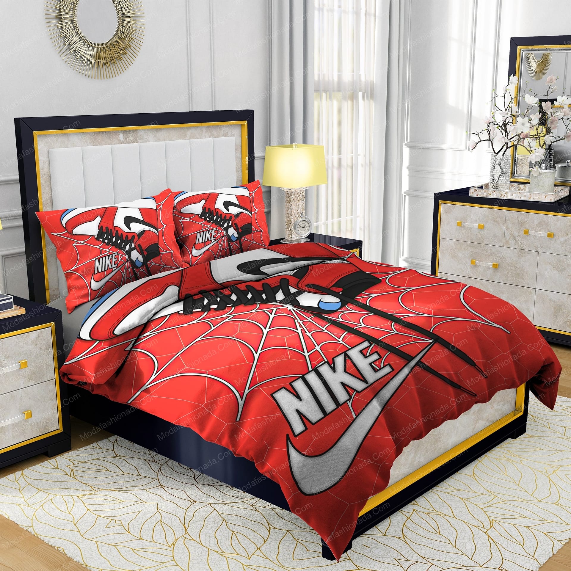 Famous Nike Air Jordan and Cobweb Design & Quality Comfortable 4 Pieces Bedding Sets - Modafashionada.Com