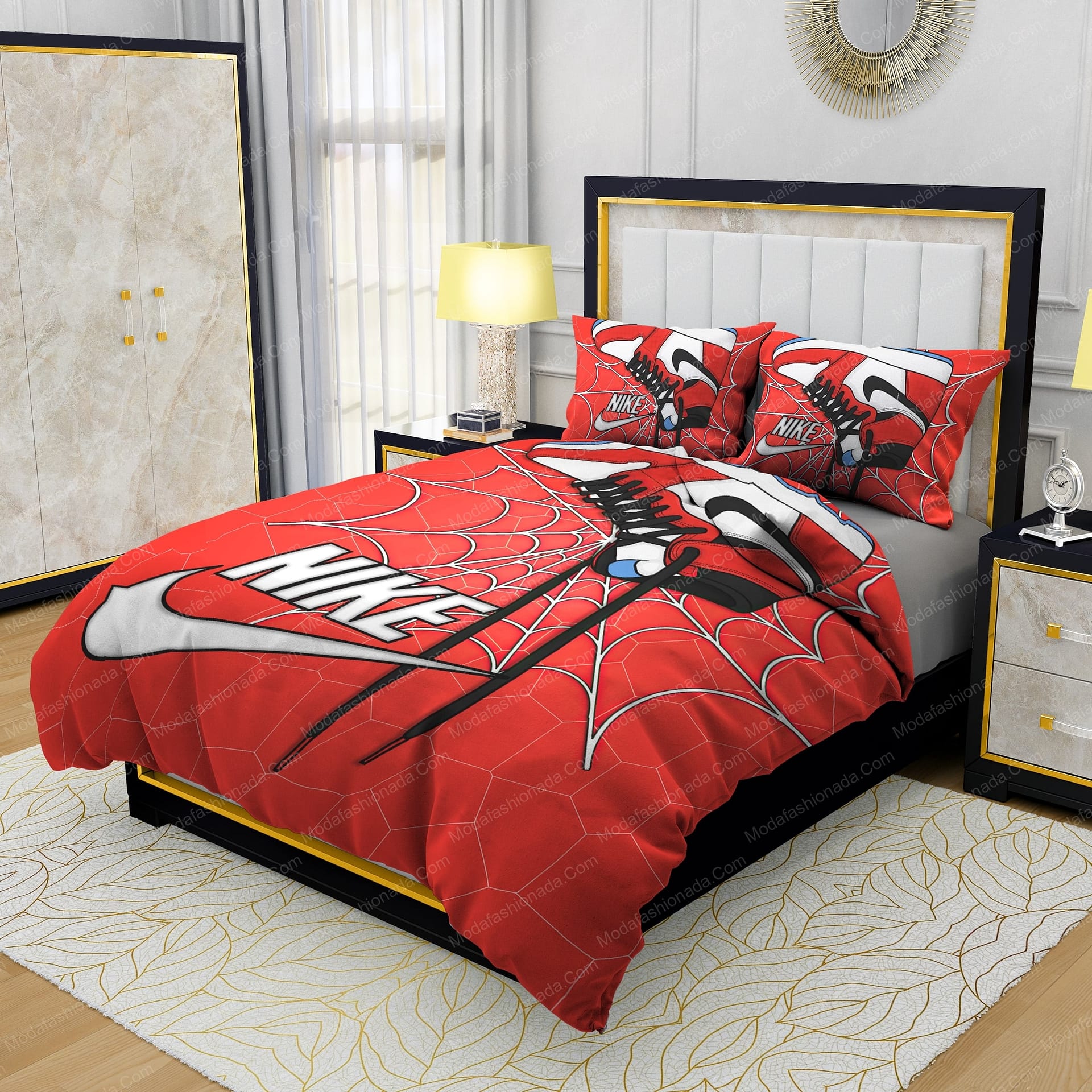 Famous Nike Air Jordan and Cobweb Design & Quality Comfortable 4 Pieces Bedding Sets - Modafashionada.Com