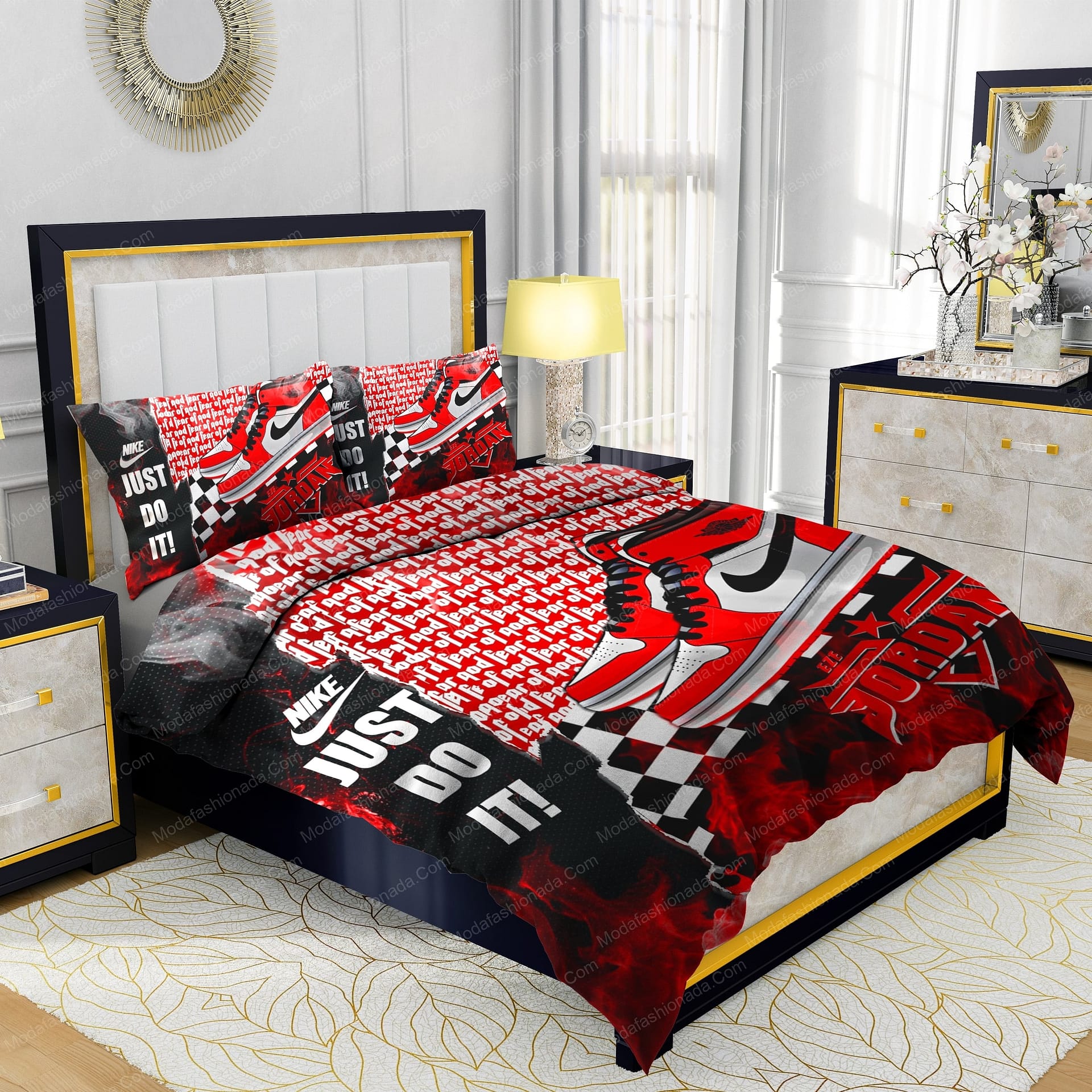 Famous Nike Air Jordan Fear Of God Bedding Sets - Modafashionada.Com Famous Nike Air Jordan Fear Of God Bedding Sets - Modafashionada.Com
