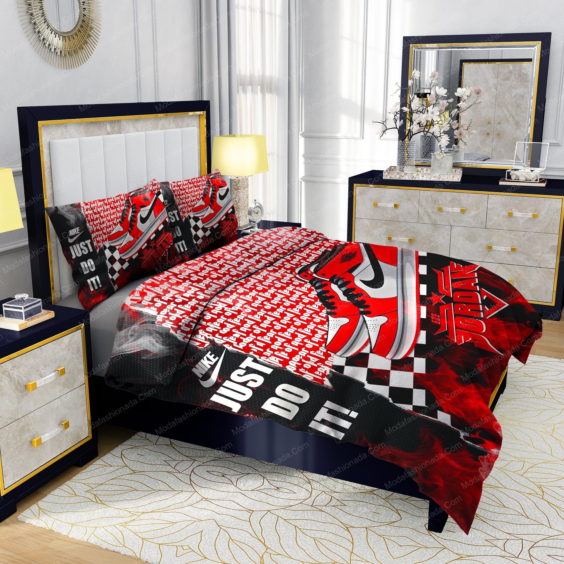 Famous Nike Air Jordan Fear Of God Bedding Sets - Modafashionada.Com Famous Nike Air Jordan Fear Of God Bedding Sets - Modafashionada.Com
