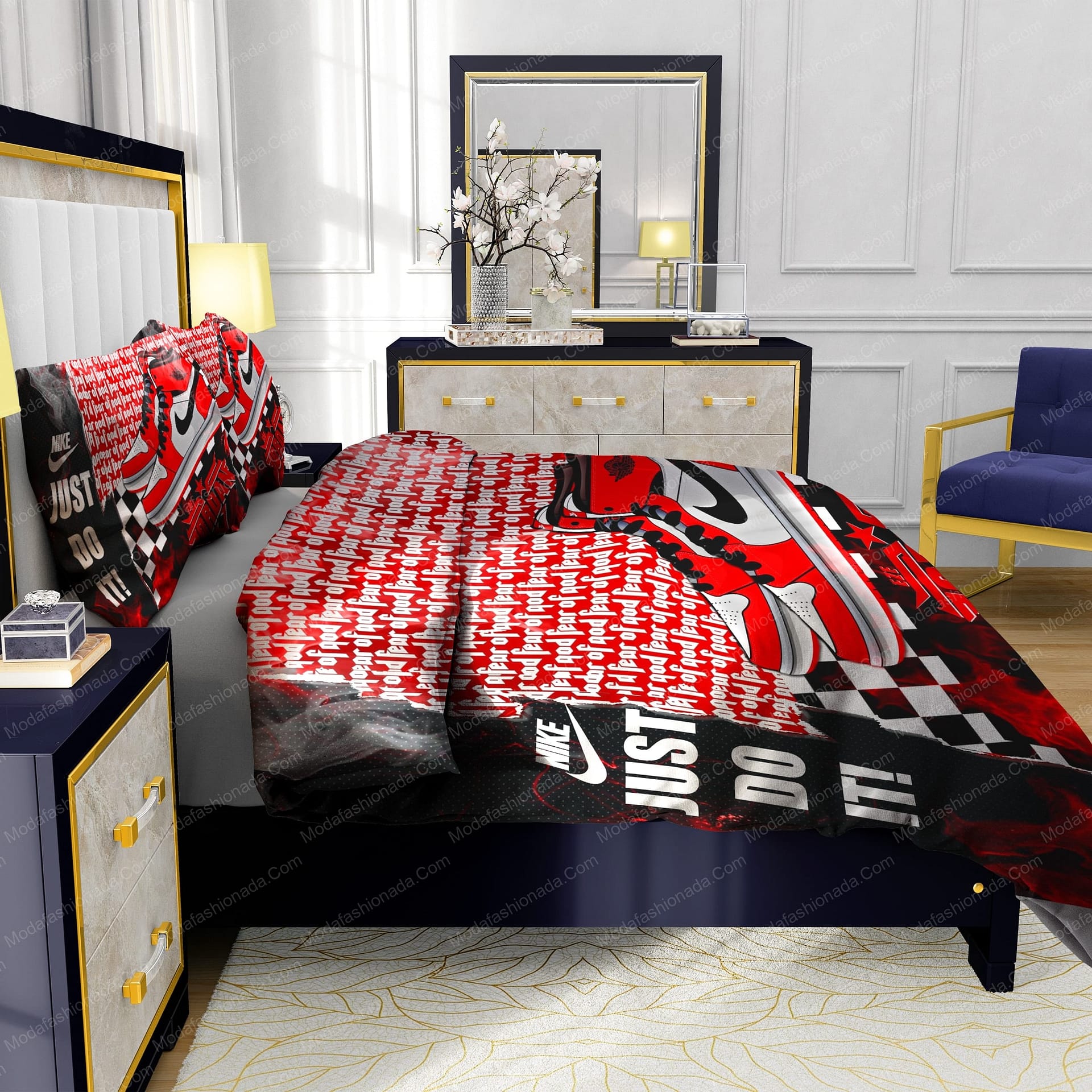Famous Nike Air Jordan Fear Of God Bedding Sets - Modafashionada.Com Famous Nike Air Jordan Fear Of God Bedding Sets - Modafashionada.Com