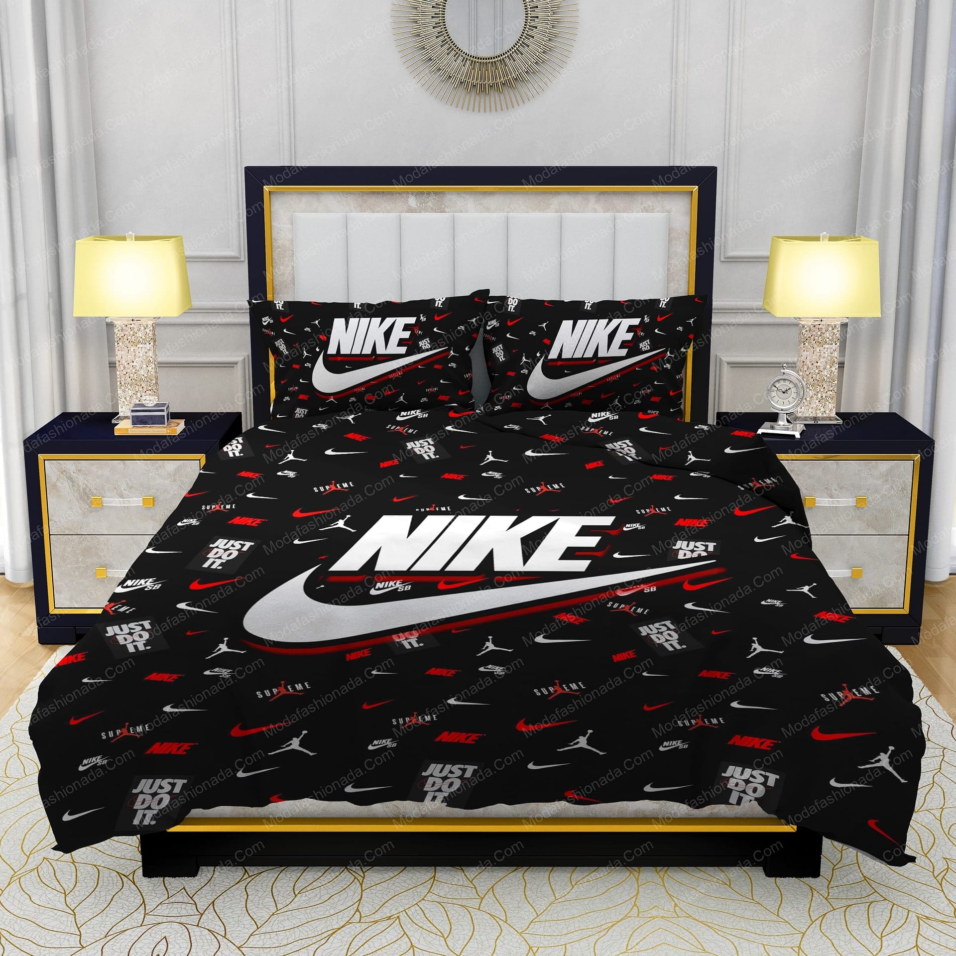 Famous Nike Air Jordan JUST DO IT Supreme Design & Quality Comfortable 4 Pieces Bedding Sets - Modafashionada.Com Famous Nike Air Jordan JUST DO IT Supreme Design & Quality Comfortable 4 Pieces Bedding Sets - Modafashionada.Com