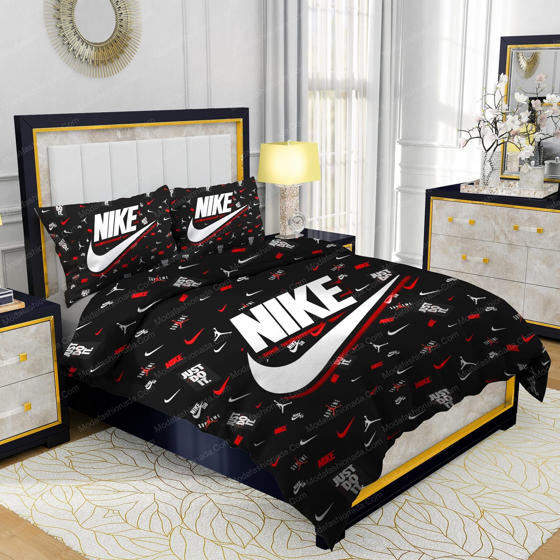 Famous Nike Air Jordan JUST DO IT Supreme Design & Quality Comfortable 4 Pieces Bedding Sets - Modafashionada.Com Famous Nike Air Jordan JUST DO IT Supreme Design & Quality Comfortable 4 Pieces Bedding Sets - Modafashionada.Com
