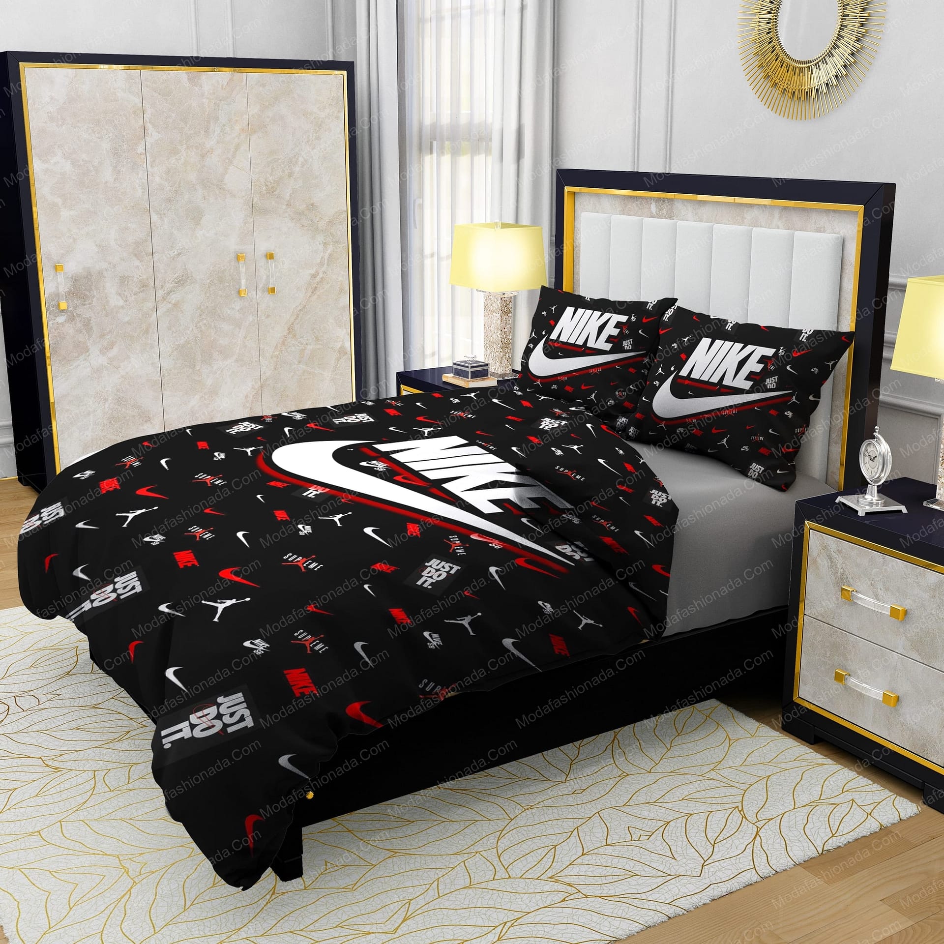 Famous Nike Air Jordan JUST DO IT Supreme Design & Quality Comfortable 4 Pieces Bedding Sets - Modafashionada.Com Famous Nike Air Jordan JUST DO IT Supreme Design & Quality Comfortable 4 Pieces Bedding Sets - Modafashionada.Com