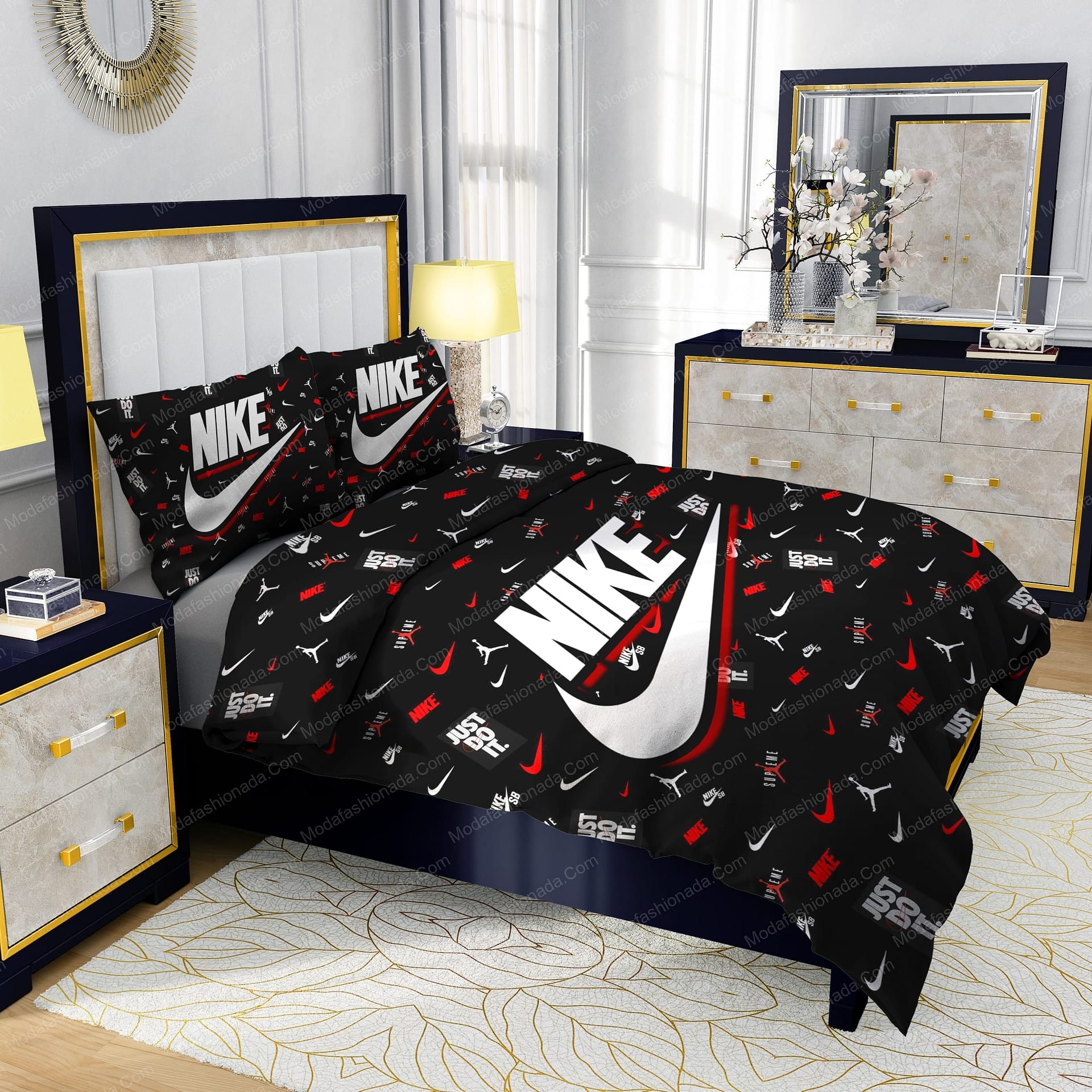Famous Nike Air Jordan JUST DO IT Supreme Design & Quality Comfortable 4 Pieces Bedding Sets - Modafashionada.Com Famous Nike Air Jordan JUST DO IT Supreme Design & Quality Comfortable 4 Pieces Bedding Sets - Modafashionada.Com