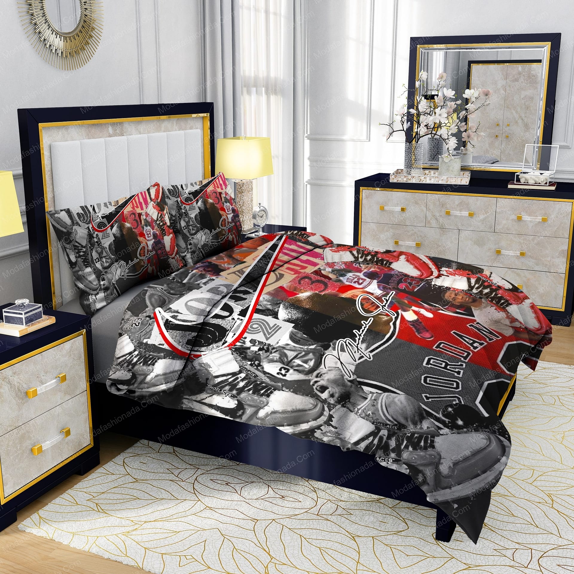 Michael Jordan 23 And Nike Logo Bedding Sets - Modafashionada.Com Michael Jordan 23 And Nike Logo Bedding Sets - Modafashionada.Com