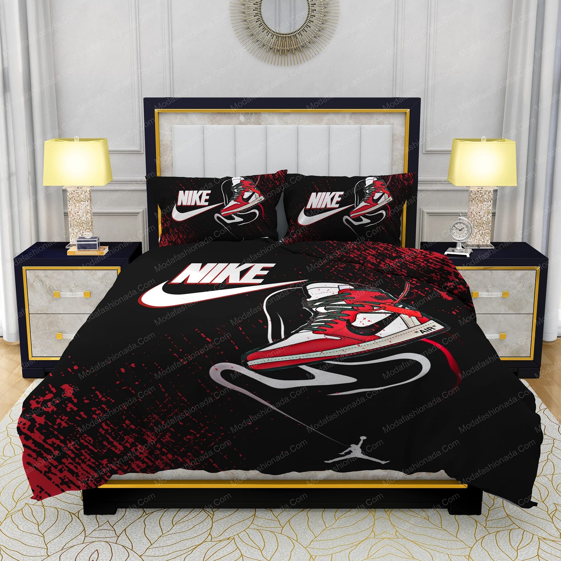 Nike Air Jordan Design & Quality Comfortable 4 Pieces Bedding Sets - Modafashionada.Com Nike Air Jordan Design & Quality Comfortable 4 Pieces Bedding Sets - Modafashionada.Com
