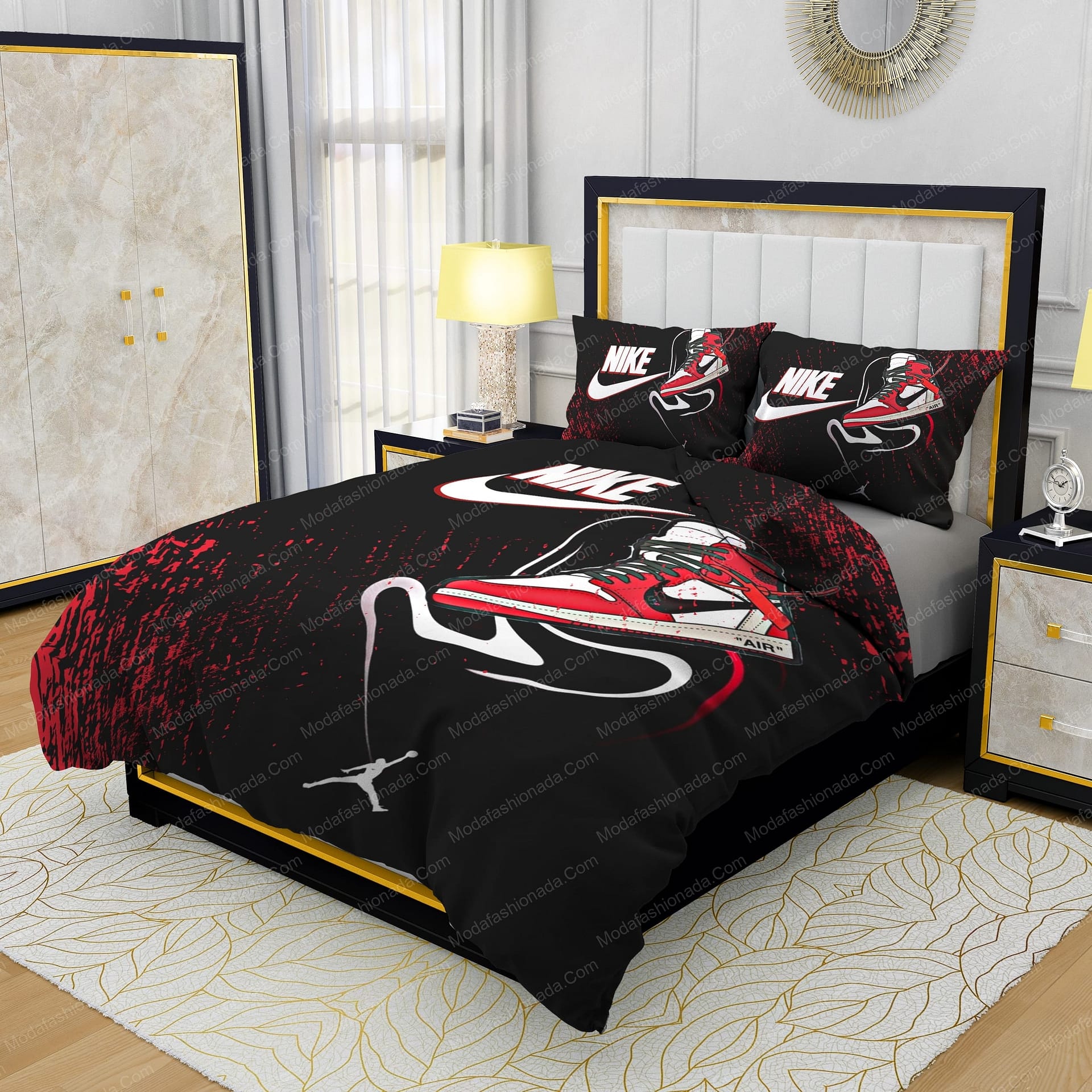 Nike Air Jordan Design & Quality Comfortable 4 Pieces Bedding Sets - Modafashionada.Com Nike Air Jordan Design & Quality Comfortable 4 Pieces Bedding Sets - Modafashionada.Com