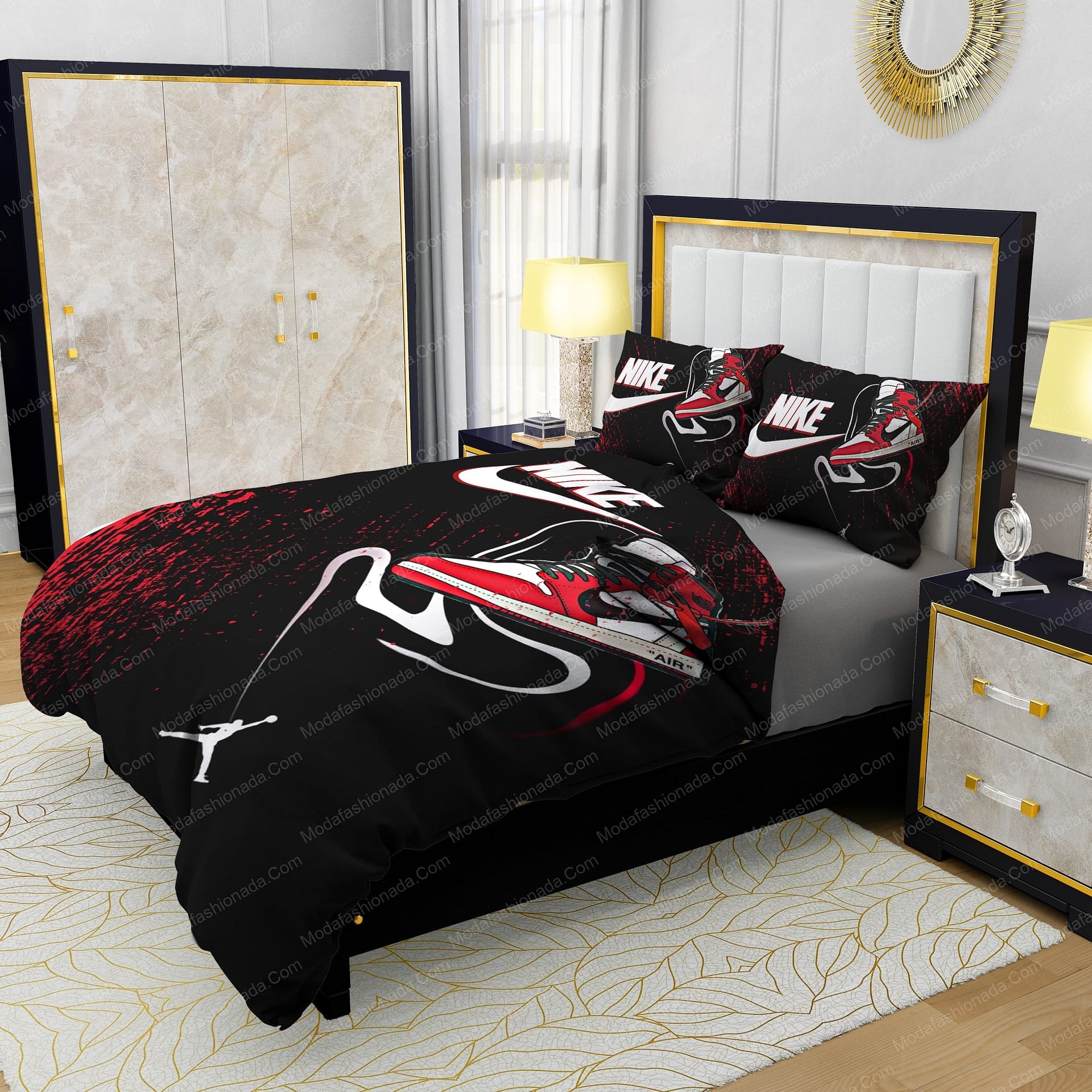 Nike Air Jordan Design & Quality Comfortable 4 Pieces Bedding Sets - Modafashionada.Com Nike Air Jordan Design & Quality Comfortable 4 Pieces Bedding Sets - Modafashionada.Com