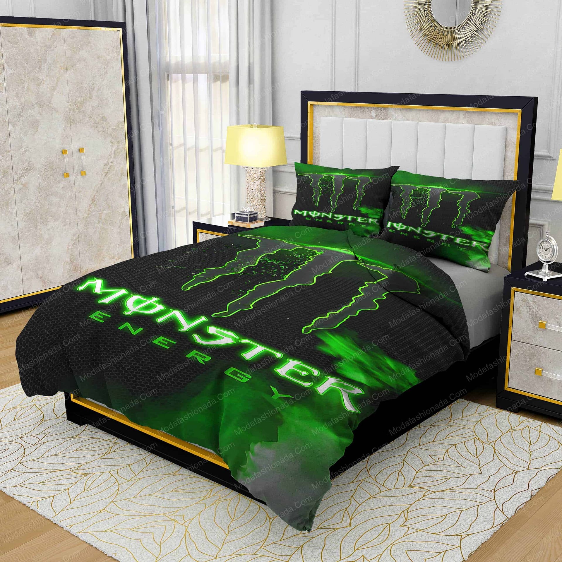Monster Energy Drinks Logo Bed Sets Bedding Sets - Modafashionada.Com Monster Energy Drinks Logo Bed Sets Bedding Sets - Modafashionada.Com