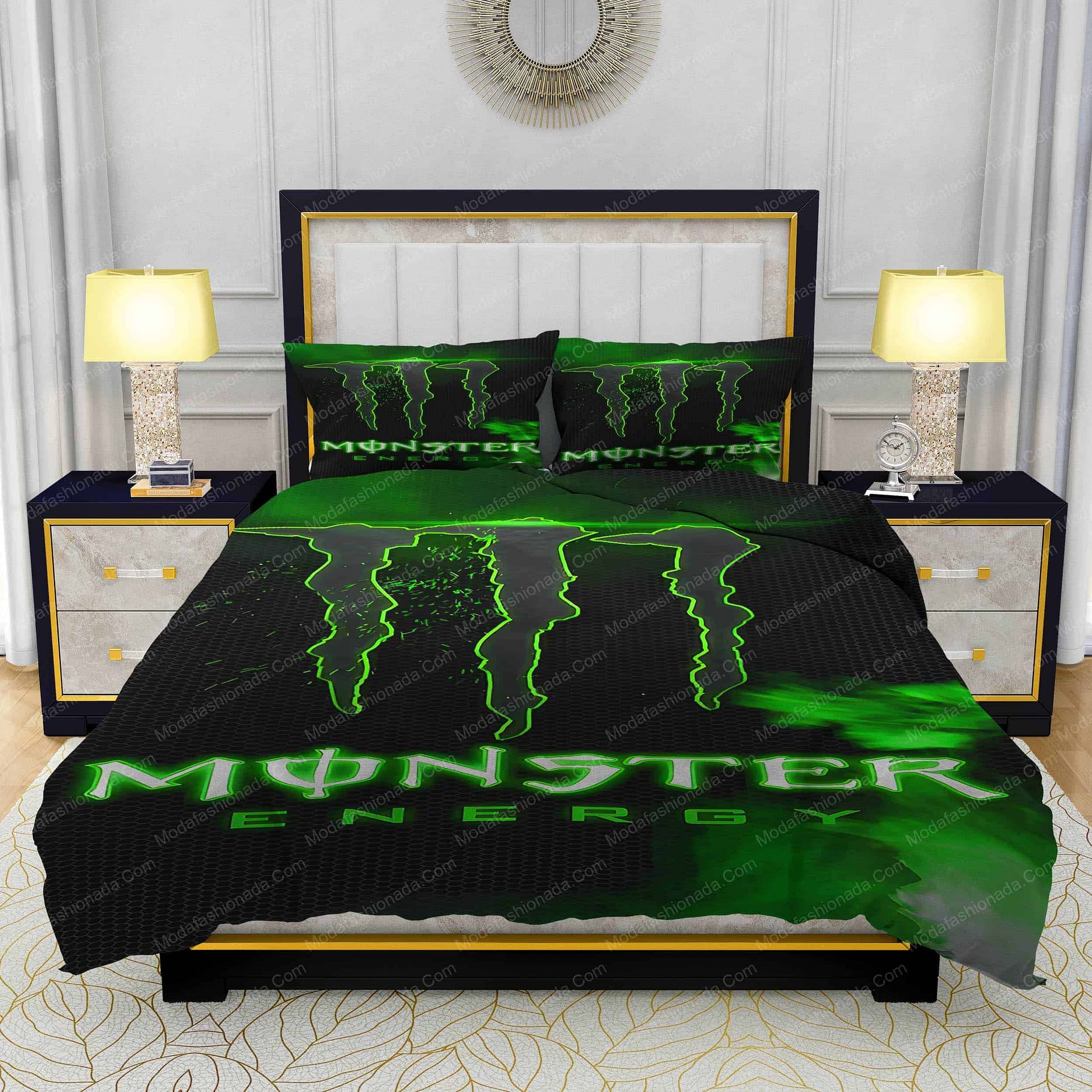 Monster Energy Drinks Logo Bed Sets Bedding Sets - Modafashionada.Com Monster Energy Drinks Logo Bed Sets Bedding Sets - Modafashionada.Com